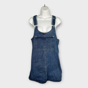 Regeneration by Celebrity Pink Cotton Denim Jumper Dress Medium Wash Small